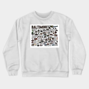 Baltimore Map Crewneck Sweatshirt